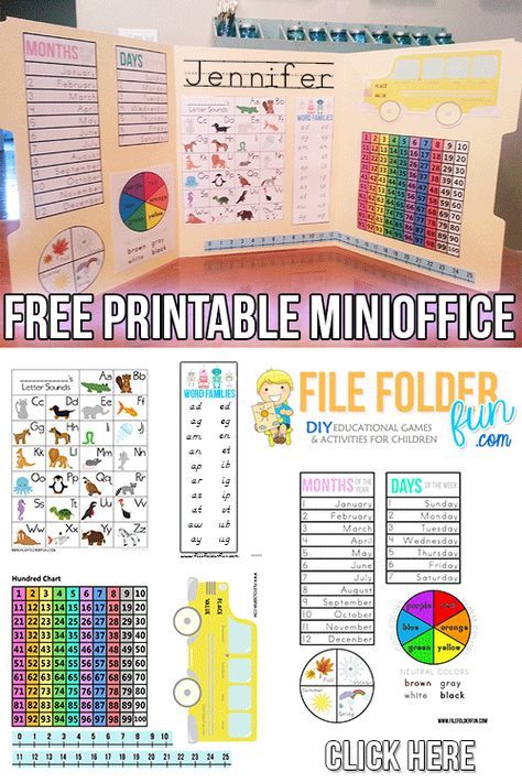 Free Mini Office Printables: Great for Morning Review Office Printables, Printable Folder, Folder Activities, File Folder Activities, Visual Schedules, Mini Office, File Folder Games, Task Boxes, Folder Games