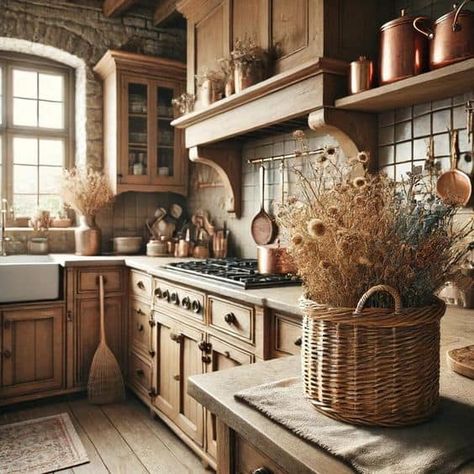 30 Fall Cottage Core Decor Ideas » Lady Decluttered Light Academia Kitchen, Cottage Core Home Decor, English Cottage Kitchens, Cottage Core Home, Country Cottage Farmhouse, Cottagecore Kitchen, Core Decor, Fall Cottage, Cottage Core Decor