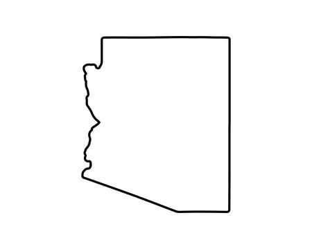 Arizona Outline Tattoo, Arizona State Outline, Outline Stencil, Us State Map, Illustration Clip Art, State Outline, Arizona State, State Map, S Tattoo