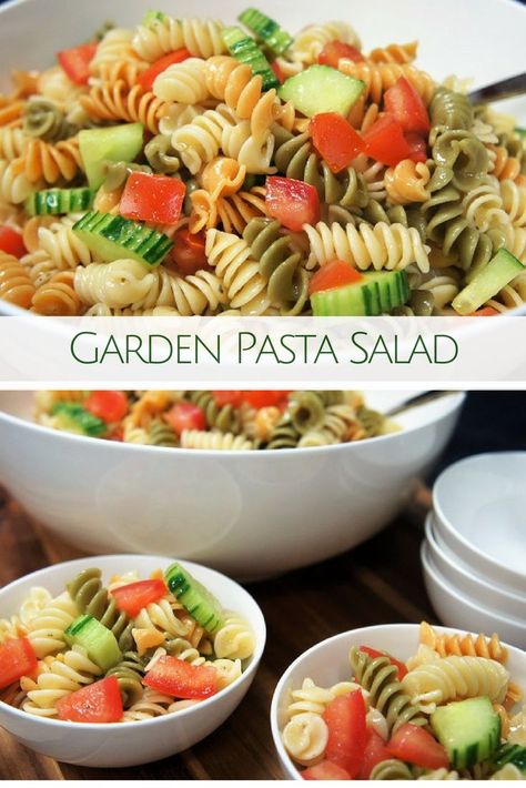 Salad Recipes With Italian Dressing, Recipes With Italian Dressing, Pasta Dishes Easy, Oil And Vinegar Dressing, Garden Pasta Salad, Homemade Pasta Salad, Garden Pasta, Cold Pasta Salad Recipes, Easy Cold