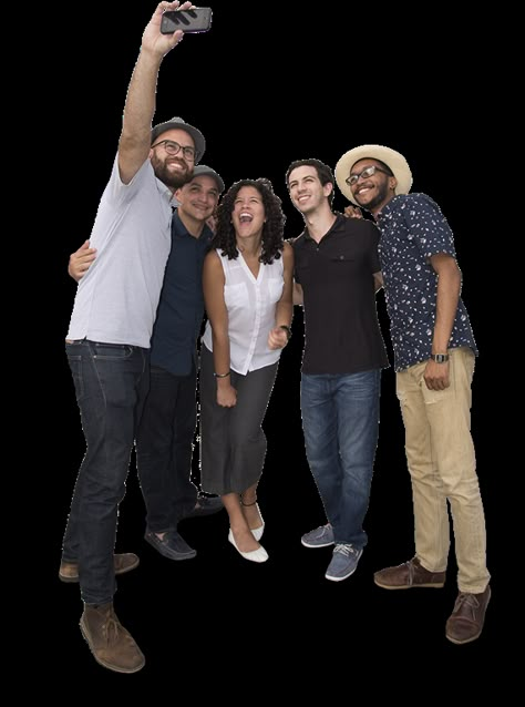 Selfie or Selfless | withyourfavor Agency Landing Page, Group Selfie, Render People, People Cutout, Cut Out People, Urban People, People Crowd, People Png, Human Figure Sketches