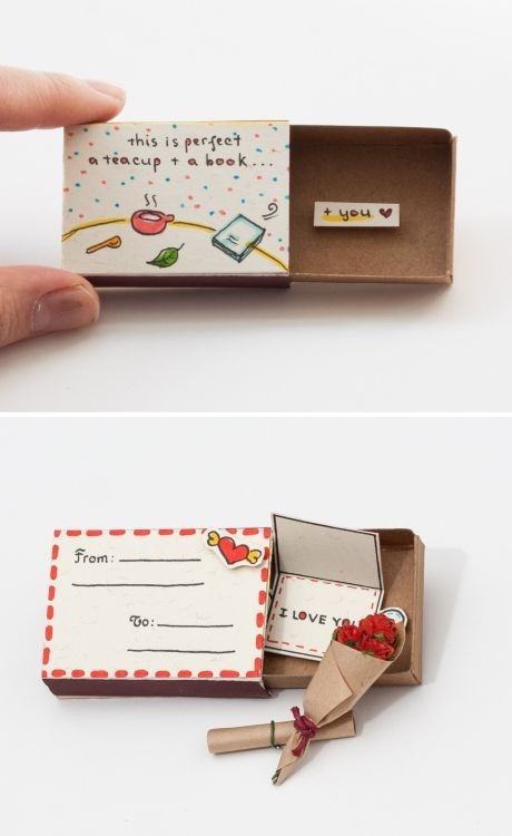 Matchbox Crafts, Anniversaire Diy, 카드 디자인, Cadeau Diy, Kraf Diy, Easy Diy Gifts, Origami Crafts Diy, Diy Valentines Gifts, Birthday Cards Diy