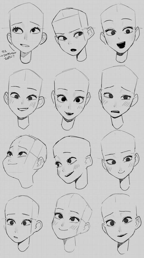 الفن الرقمي, Drawing Face Expressions, Drawing Help, Drawing Face, Have Inspiration, Art Tools Drawing, Sketches Tutorial, Drawing Expressions, 캐릭터 드로잉