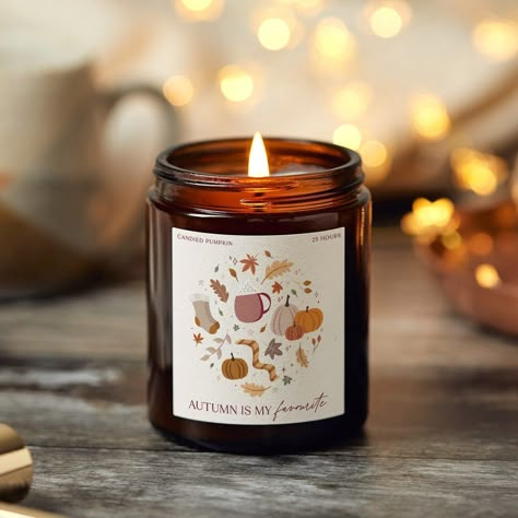 The perfect present for your autumn loving friend! Apothecary Candle, Cosy Candles, Autumn Candles, Cozy Candle, Candle Autumn, Pumpkin Spice Candle, Big Candles, Apothecary Candles, Autumn Candle