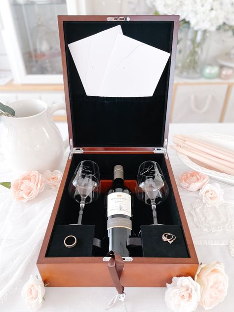 LOVE LETTER WEDDING CEREMONY WINE BOX: A PRE-WEDDING ACTIVITY EVERY NEWLY ENGAGED COUPLE WILL LOVE Wedding Ceremony Wine Box Love Letters, Wine Unity Ceremony, Wedding Wine Box Ceremony, Love Letter Wedding, Unity Ceremony Ideas, Wine Box Ceremony, Candle Ceremony, Handfasting Ceremony, Wine Box Wedding