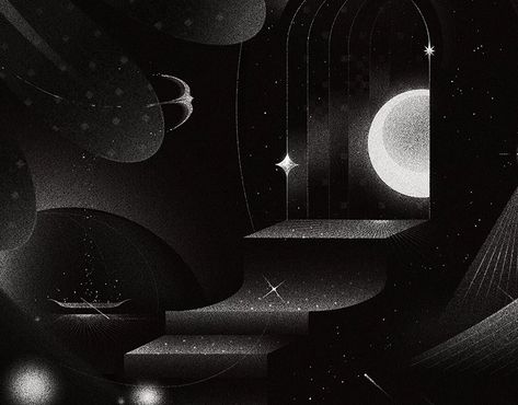 Space Illustration Art, Space Graphic Design, Space Graphics, Motion Photography, 2d Illustration, Modern Reception, Space Illustration, Ux Web Design, Architecture Visualization