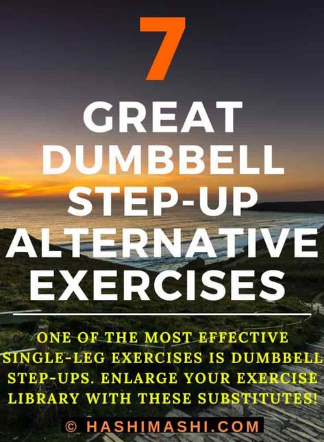 Dumbbell Step-Up Alternative - One of the most effective single-leg exercises is dumbbell step-ups. 

They’re accessible and easy to progress by adding weight or using a higher step. 

The good news is that there are several equally effective exercises you can do in place of step-ups. Standing Dumbbell Marches, How To Use Dumbbells For Beginners, Dumbbell Step Up Exercise, Dumbell Ab Workout Standing, Dumbell Stepups, Build Muscle At Home, Best Dumbbell Exercises, Muscular Endurance, Compound Exercises