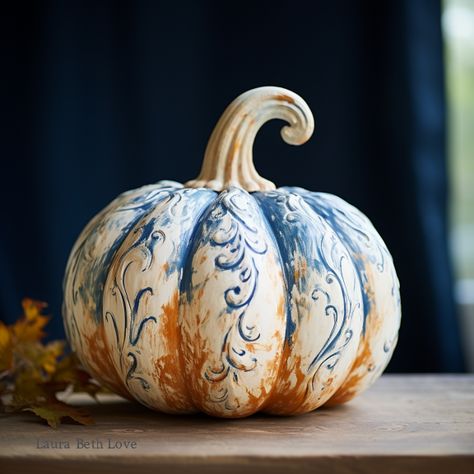 Dishfunctional Designs: Farmhouse Painted Pumpkins Pumpkin Creations, Fall Pumpkins Painting, Autumn Favorites, Kraft Singles, Pumpkin Contest, Halloween Pumpkin Designs, Weekend Crafts, Artificial Pumpkins, Farmhouse Paint