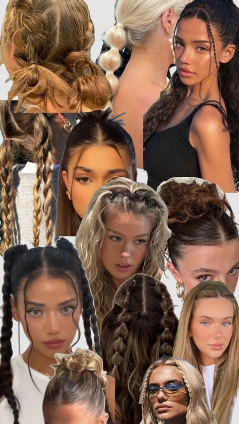 Cute and fun hairstyles! Going out or party hair! #hairstyles #hairstyleinspo #hairstyle #partyhair #cutehairstyles #hairidea #bubblebraid #slickback #halfuphalfdown #braids #ponytail #hairideas Cute Hairstyles Dance, Cool Dance Hairstyles, Slick Back Hairstyles With Braid, Wavy Hairstyles Ponytail, Cute Slickback Hairstyle, Slickback Ponytail Braid, Trampoline Park Hairstyles, Fun Slick Back Hairstyles, Hairstyles To Go Out