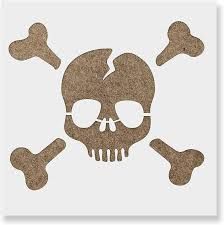 Amazon.com : Skull and Crossbones Stencil - Reusable Stencils for Painting - Create DIY Skull and Cross Bones Home Decor : Arts, Crafts & Sewing Skull Stencils, Diy Skulls, Skull And Cross Bones, Cool Stencils, Skull Stencil, Halloween Stencils, Laser Cut Stencils, Cross Bones, Wall Stencils