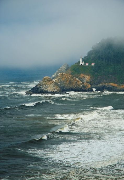 Heceta Head Lighthouse, Oregon | In a Perfect World Heceta Head Lighthouse, State Of Oregon, Oregon Travel, Oregon Coast, Oh The Places Youll Go, Nature Travel, Beautiful World, Beautiful Landscapes, In The Middle