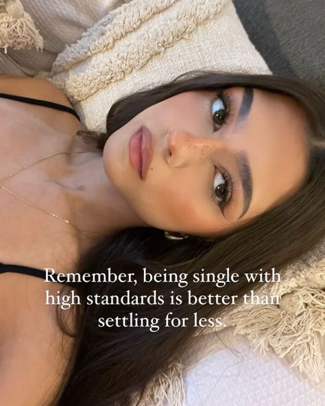 Remember, being single with high standards is better than settling for less. #thatgirl #attitude #facts #relatable Single Attitude, Attitude Girl, Settling For Less, Being Single, Single Girl, High Standards, Boss Lady, Passive Income, Good Things