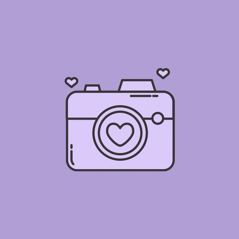 Lavender Camera Icon, Purple App Icon Camera, Purple Aesthetic Camera, Purple Camera Icon, App Icon Design Purple, Cute Purple Icons, Icon Design Purple, Purple Phone Theme, Ipad Wallpaper Widgets