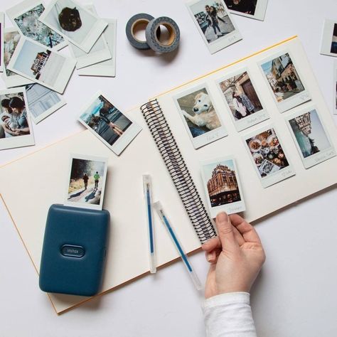 Instax Diy, Instax Ideas, Smartphone Printer, Polaroid Instax, Mini Photo Album, Polaroid Photography, Mini Photo Albums, Mini Printer, Memory Scrapbook