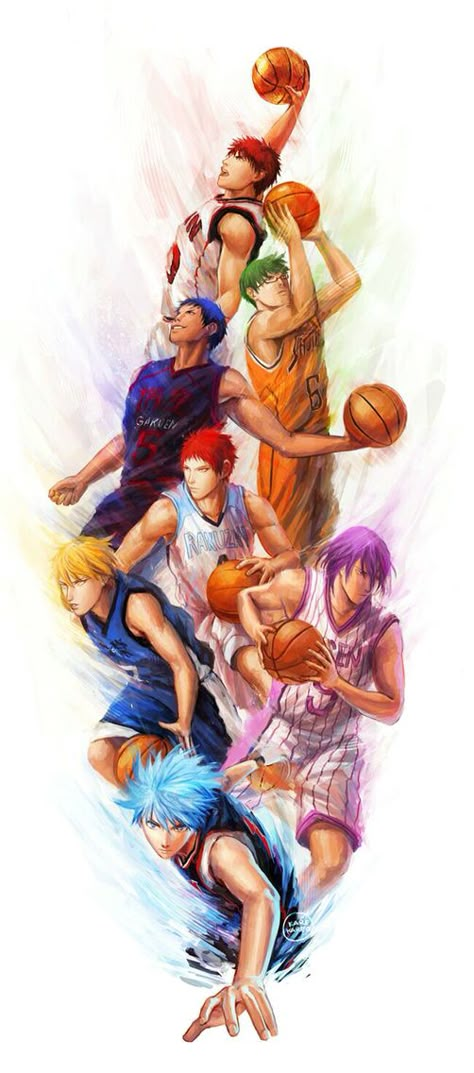 Les as de kuroko's basket Basket Art, Playing Basketball, No Basket, Kuroko No Basket, Basketball Players, A Group, Basketball, Art