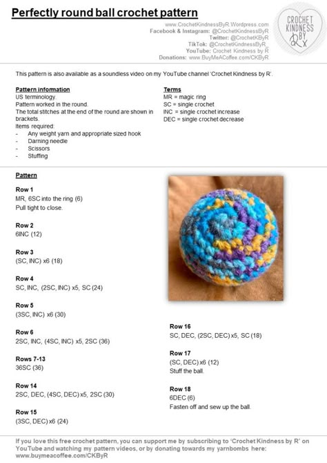 Crochet Round Ball Free Pattern, Sphere Pattern Crochet, Amigurumi Sphere Pattern, Crochet Cat Ball Pattern, Crochet Perfect Ball, Crochet Patterns Circle, Amigurumi Ball Pattern, Tear Drop Crochet Pattern, Free Crochet Ball Pattern