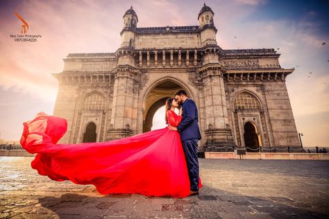 Gateway, pre wedding, red gown pose Pre Wedding Photoshoot Theme, Photoshoot Theme, Bride Photos Poses, Photoshoot Outdoor, Bride Photos, Pre Wedding Photoshoot Outdoor, Wedding Red, Photos Poses, Pre Wedding Shoot