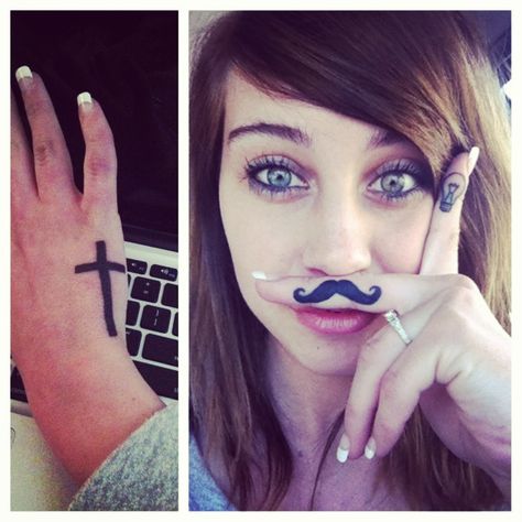 Mustache tattoo Girls With Mustaches, Mustache Tattoo On Finger, Women With Mustaches, Mustache Tattoo, Tattoo On Finger, Krishna Tattoo, Tattoo For Boyfriend, Knuckle Tattoos, Tattoo Prices