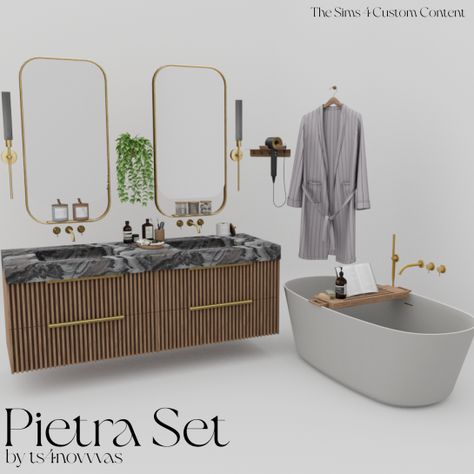 PIETRA SET - ts4novvvas | Boosty Sims 4 Cc Stuff Packs Furniture, Novvvas Cc, Sims 4 Room Cc Sets, Sims 4 Mods Furniture Bathroom, Vanity Table Sims 4 Cc, Sims 4 Cc Furniture Aesthetic, Sims 4 Cc House Decor Bathroom, The Sims 4 Cc Bathroom Decor, Sims 4 Cc Furniture Bathroom Set