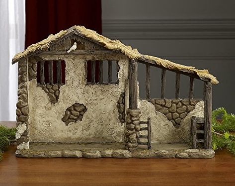 Three Kings Gifts Lighted Stable for Real Life Nativity, 15-Inch by 9 5/8-Inch by 4 1/4-Inch -- Tried it! Love it! Click the image. Diy Nativity Stable, Three Kings Gifts, Nativity Scene Sets, Nativity Creche, Nativity Stable, Outdoor Nativity, Diy Nativity, Christmas Nativity Set, Christmas Nativity Scene