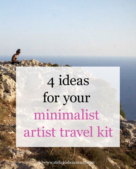 4 ideas for your minimalist artist travel kit Plein Air Watercolor, Travel Art Kit, Minimalist Artist, Minimal Travel, Watercolor Supplies, Minimal Drawings, Travel Sketchbook, Watercolor Kit, Minimalist Watercolor