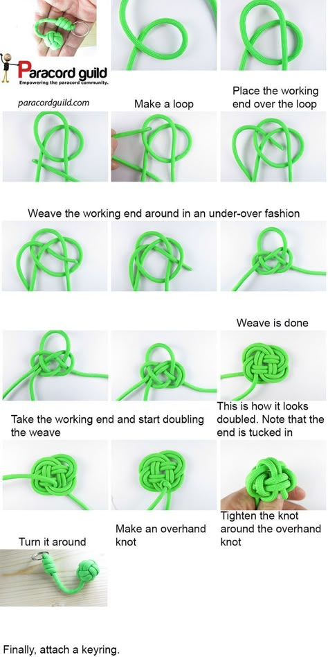 A tutorial on a paracord keychain.: How To Tie A Keychain Knot, Mizuhiki Tutorial, Keychain Paracord, Monkey Fist Keychain, Paracord Zipper Pull, Keychain Tutorial, Monkey Fist Knot, Paracord Projects Diy, Simpul Makrame