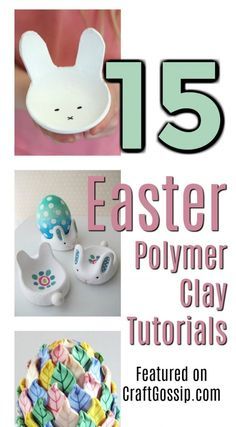 Easter Polymer Clay, Clay Activity, Clay Easter, Diy Osterschmuck, Polymer Clay Tutorials, Bunny Plates, Christmas Decorations Garland, Polymer Clay Ornaments, Easter Projects