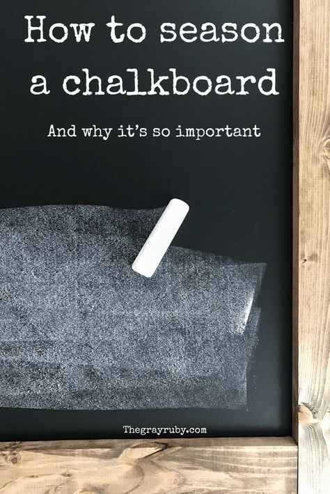 How to season a chalkboard - The Gray Ruby Diaries Chalkboard Living Room, Chalkboard Painted Wall, Homeschool Chalkboard Art, Farmhouse Chalkboard Ideas, Homeschool Chalkboard Ideas, Chalkboard Wall Design Ideas, Blackboard Wall Kitchen, Chalkboard Wall Playroom, Chalkboard Wall Kitchen