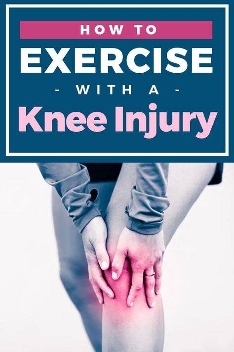 Cardio For Knee Injuries, Exercise With Knee Injury, Leg Workout Knee Injury, Workouts With Knee Injury, Knee Recovery Exercises, Bad Knee Workout At Home, Knee Friendly Workout, Knee Injury Workout, Knee Injury Recovery