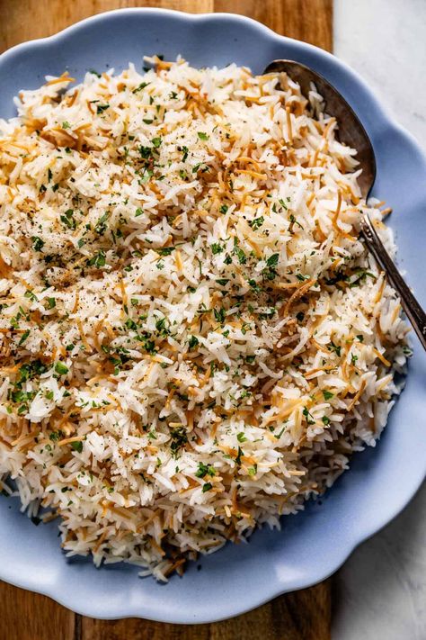 Lebanese vermicelli rice is a more flavorful and delicious alternative to regular (mostly bland) rice. Perfect for meat and vegetable dishes.