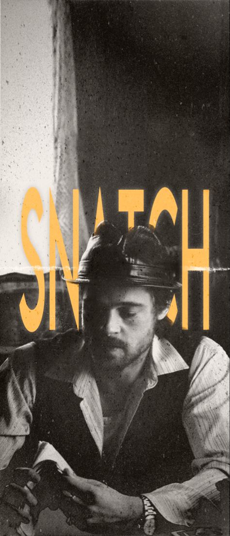 Snatch Brad Pitt, Brad Pitt Snatch, Movie Posters Wallpaper, Brad Pitt Wallpaper, Snatch Movie, Snatched Movie, Cinema Wallpaper, Movie Character Wallpaper, Brad Pitt Fury