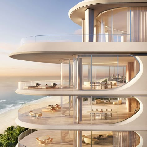 WSJ News Exclusive | A $120 Million Penthouse Will Become the Miami Area’s Most Expensive Home Miami Penthouse, Penthouse Luxury, 80s Interior Design, 80s Interior, Residential Development, Miami Houses, Oceanfront Condo, Expensive Houses, Luxury Property