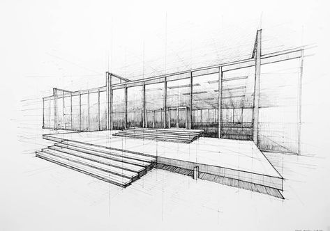 ALL OF SKETCHES on Instagram: “Follow @allofsketches for more! #AllofSketches  Sketch Done by @archdrw :  Crown Hall designed by Ludwig Mies van der Rohe, built in 1956.…” Mis Van Der Rohe Architecture, Mies Van Der Rohe Sketch, Mies Van Der Rohe Drawings, Ludwig Mies Van Der Rohe Architecture, Mis Van Der Rohe, Arch Stairs, Mies Van Der Rohe Architecture, Crown Hall, College Of Architecture