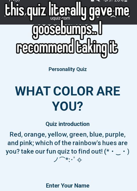 trust me, it's more than just a stupid quiz (click on the pin for link)  #uquiz #quiz #whisper Click The Link, Spring Whisper, What Colour Are You, What Color Are You, What Color Are You Quiz, Vintage Things, Link Click, U Quiz, Uquiz.com Quizzes