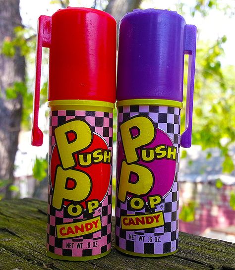 1980s Push Pops Push Pop Candy, Nostalgia Food, Rotting Food, 90s Snacks, 90s Candy, Old Commercials, Sleepover Food, Back To The 80's, Push Pops