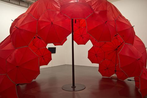 TRIGGERING REALITY | e-flux Umbrella Installation, The Magic Flute, Magic Flute, Sculpture Contemporary, Samuel Beckett, Red Umbrella, Rockefeller Center, Art Traditional, Contemporary Sculpture