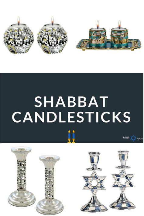 Light your Shabbos candles on a set of gorgeous Shabbat candlesticks. Choose any of these gorgeous Jewish candle holders for your home or as a gift... Bat Mitzvah Gift Ideas, Shabbos Candles, Jewish Candle, Shabbat Candle Holders, Shabbat Candlesticks, Bat Mitzvah Gifts, Jewish Gifts, Jewish Holidays, Housewarming Gifts