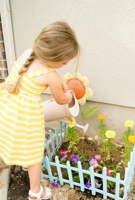 Find fence at  $ store and you child has his or her own garden to take care of. Garden Plot, Garden Plots, Play Pool, Children's Garden, Have Inspiration, Outdoor Summer, Backyard Fun, Flower Bed, Garden Fence