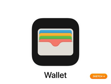 Apple "Wallet" App Icon - iOS 13 by Around Sketch Apple Wallet Icon, Wallet App Icon, Wallet Icon, Apple Wallet, Vintage App, Yellow Wallet, Ios App Design, App Store Icon, Ios 13