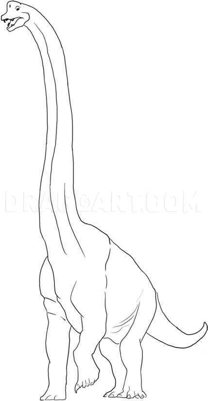 How To Draw A Brachiosaurus, Step by Step, Drawing Guide, by Dawn | dragoart.com Trex Drawing Dinosaur, Dainasor Drawing, Dinosourusse Drawing, Dinosaur Drawings Easy, Dinsors Drawing, Dinosore Drawing, Dinosaur Sketch Easy, Dinasour Drawing Simple, T Rex Drawing Easy