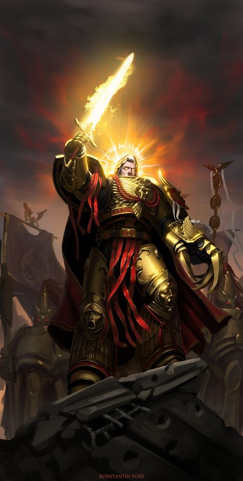 Warhammer 40k Emperor, Modern Dnd, Emperor Of Mankind, God Emperor, Plant Zombie, 40k Art, Samurai Artwork, 40k Artwork, The Horus Heresy