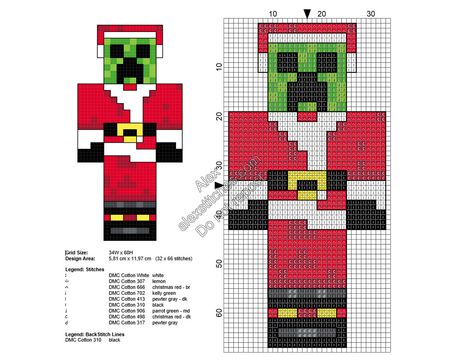 Christmas Minecraft Creeper free cross stitch pattern 32x66 Minecraft Holiday, Noah Crafts, Minecraft Diy Crafts, Minecraft Diy, Christmas Cross Stitch Patterns Free, Cross Stitch Christmas Cards, Holiday Cross Stitch Patterns, Free Cross Stitch Pattern, Free Cross Stitch Patterns