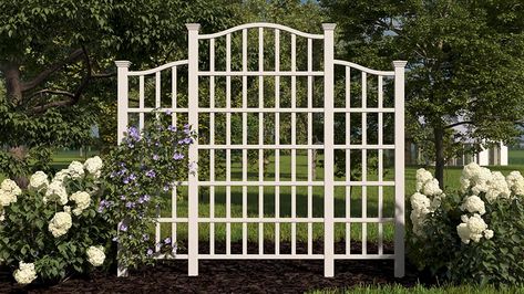 AmazonSmile : Vita 107 inch L x 95 inch H Regency Vinyl Trellis, White, Privacy Screen, PVC, BPA and Pthalate Free, Garden Décor Lattice, VA68198 : Patio, Lawn & Garden Vinyl Lattice Panels, Garden Dividers, Garden Lattice, Large Trellis, Architectural Detailing, White Vinyl Fence, Wooden Trellis, Climbing Flowers, Garden Privacy