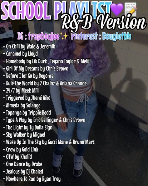 R And B Songs Playlists, R B Songs Playlists, R&b Songs, Pop Out Songs, Hood Playlist Songs, Back To School Playlist, Playlist Rap, Playlists Ideas, School Playlist