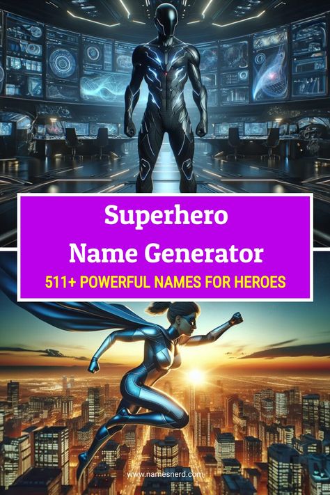 Superhero Name Generator (511+ Powerful Names for Heroes) Superhero Name Generator, Super Hero Name Generator, Super Hero Names Ideas, Superhero Names Ideas, Powers To Give Characters, Hero Name Generator, Super Hero Names, Ethereal Names, Hero Names