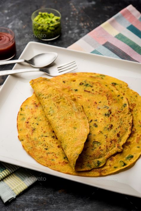 Dsc 2976 by stockimagefactory. Chilla or Besan cheela or veg-omelette is a simple pancake like Indian food #Sponsored #Chilla, #Besan, #cheela, #Dsc Besan Chilla, Chilli Paste, Green Chutney, Multigrain, Minty Green, Pancakes Easy, Food Recepie, Chutney, Indian Food Recipes