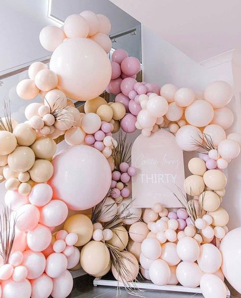 Pastel Pink Balloons, Peach Balloons, Balloon Arch Tape, Purple Balloon, Balloons Arch, Blowing Up Balloons, Pastel Balloons, Purple Balloons, Balloon Pop