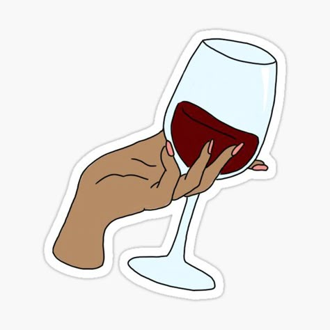 Wine Glass Sticker, Classy Stickers, Cool Stickers Aesthetic, Drinking Stickers, Tumblr Sticker, Stickers To Print, Popular Stickers, Paint And Drink, Stickers Cool