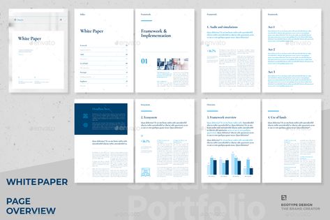 White Paper #Ad #White, #Ad, #Paper Paper Template Design, Corporate Layout, White Paper Template, Startup Presentation, Corporate Fonts, Professional Business Cards Templates, Company Brochure, Design Brochure, Paper Template