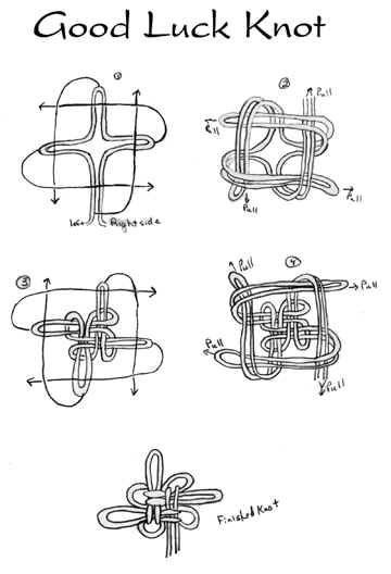 good luck knot tied for decorations Good Luck Knot Tutorial, Chinese Good Luck Knot, Good Luck Charms Diy, Diy Good Luck Charm, Good Luck Knot, Diy Knit Blanket, Knot Tutorial, Pola Macrame, Girl Scout Activities